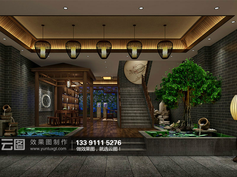 中式-茶室空间表现